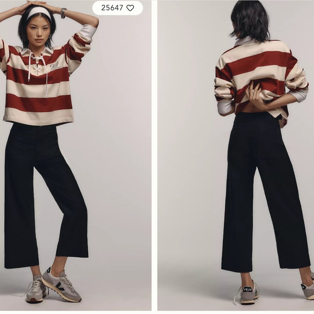 Maeve by Anthropologie Colette Magic Fabric Crop pants size 29 Petite, black